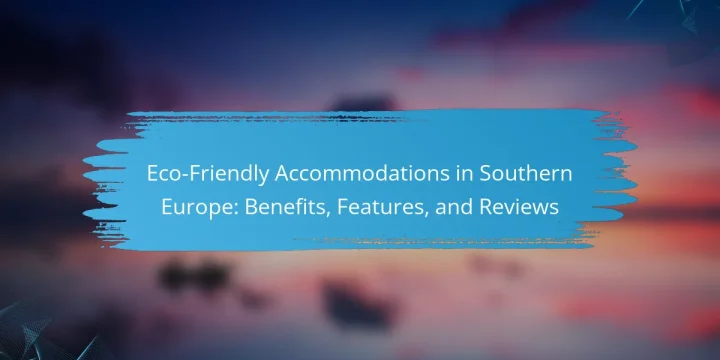 Eco-Friendly Accommodations in Southern Europe: Benefits, Features, and Reviews
