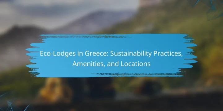Eco-Lodges in Greece: Sustainability Practices, Amenities, and Locations