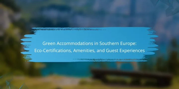 Green Accommodations in Southern Europe: Eco-Certifications, Amenities, and Guest Experiences