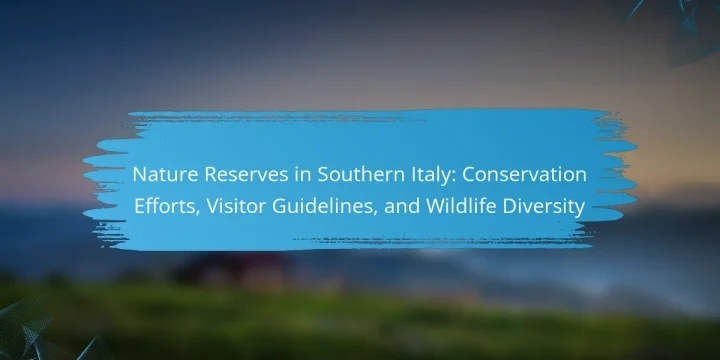 Nature Reserves in Southern Italy: Conservation Efforts, Visitor Guidelines, and Wildlife Diversity