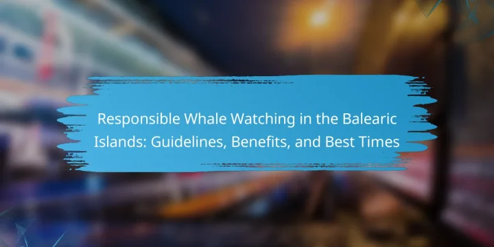 Responsible Whale Watching in the Balearic Islands: Guidelines, Benefits, and Best Times
