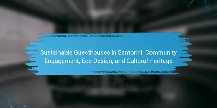 Sustainable Guesthouses in Santorini: Community Engagement, Eco-Design, and Cultural Heritage