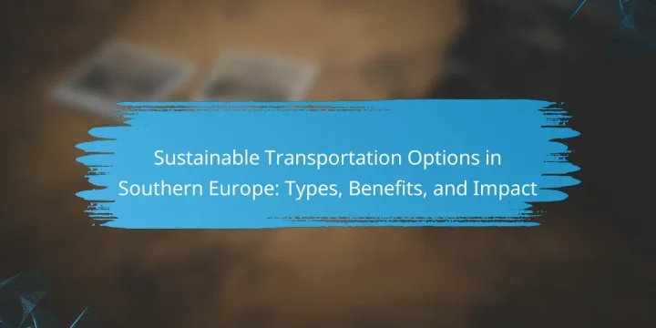 Sustainable Transportation Options in Southern Europe: Types, Benefits, and Impact